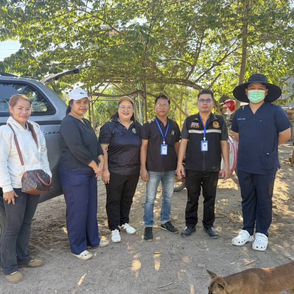 ดำเนินการฉีดวัคซีนป้องกันโรคพิษสุนัขบ้า ณ จุดต้องสงสัยเกิดโรคพิษสุนัขบ้า ในพื้นที่อำเภอนิคมพัฒนา